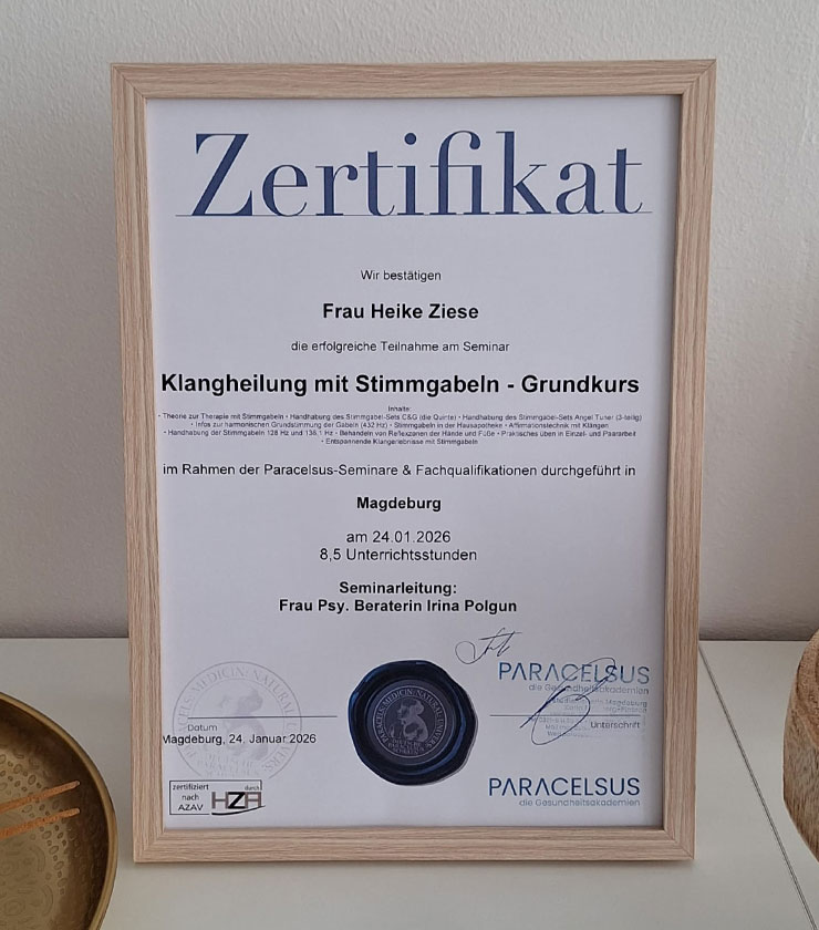 Klangheilung mit Stimmgabeln